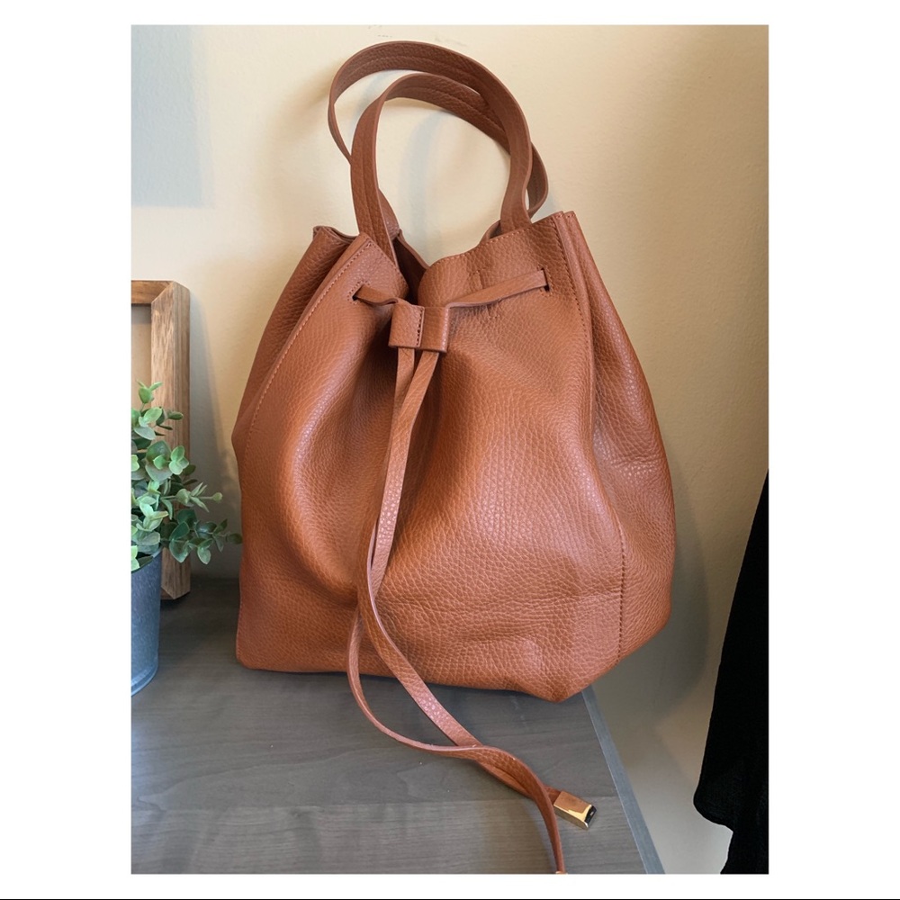 BP Faux Leather Bucket Bag